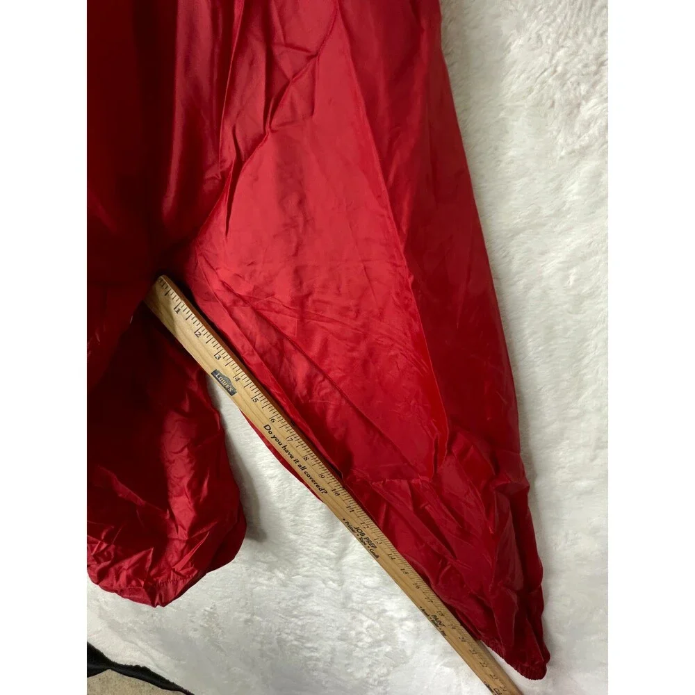 Vintage GAP Anorak Jacket Mens Large Red Nylon Pullover Pockets Rain Hoodie Y2K